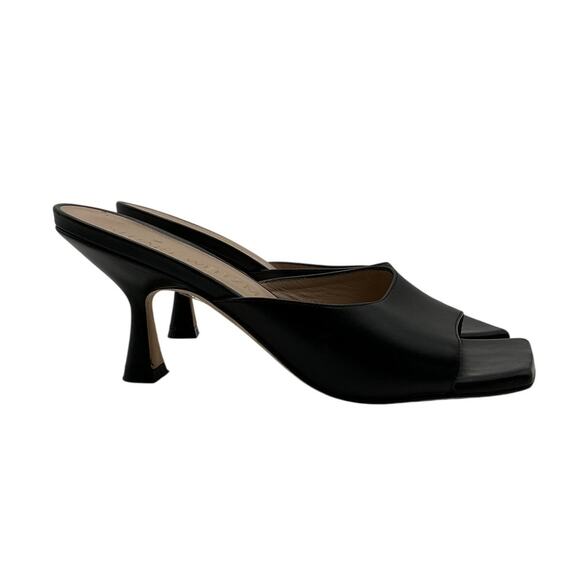 0400020452918_BLACK?wid=600&  Stuart Weitzman Sleek Black Tia 75 Mules Size 8.5